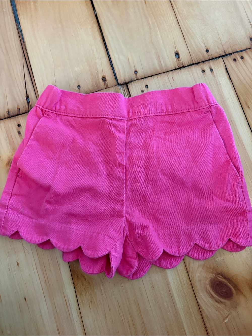 Crewcuts Bright Pink Scalloped Hem Shorts
